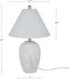 Nourison 23" Grey Vintage Distressed Ceramic Pot Table Lamp for Bedroom