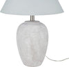 Nourison 23" Grey Vintage Distressed Ceramic Pot Table Lamp for Bedroom