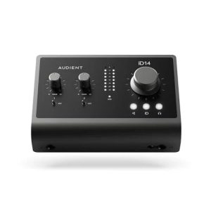 Audient Audio Interface iD14 MKII, 2 Class-A Microphone Preamps (High Performance USB Audio Interface, USB-C Connector, Monitor Mix and Monitor Panning Function, 2 Headphone Outputs), Black