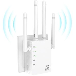 WiFi Extenders Signal Booster for Home Long Range Up to 12880 sq. ft & 105 Devices, WiFi Extender Signal Booster, Internet Extender WiFi Booster, Long Range WiFi Extender, 1200Mbps WiFi Extender