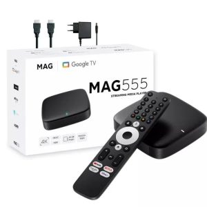 Infomir *New* 2025 MAG 555 4K Streaming Media Player with Google TV, 4K HDR at 60 Frames per Second and Dolby Digital™ 8-Channel Sound