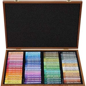 MUNGYO Gallery Professional 72-Color Soft Oil Pastel Set | Superior Blendability, Elegant Wooden Case