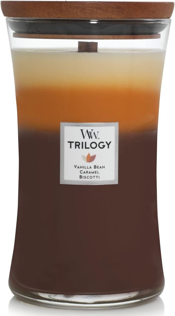 WoodWick Large Hourglass Candle, Cafe Sweets - Premium Soy Blend Wax - Image 2