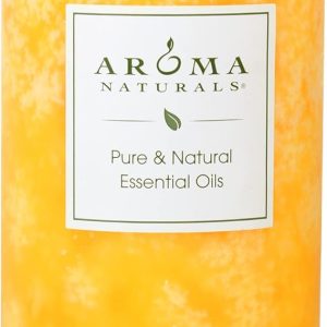 Aroma Naturals Lavender & Tangerine Essential Oil Scented Pillar Candle