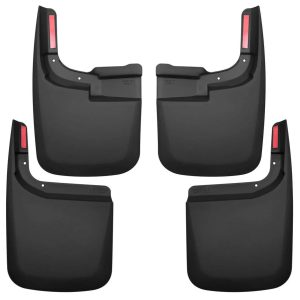 Husky Liners — Front & Rear Mud Guards | Fits 2017-2024 Ford F-250/F-350 w/Single Rear Wheels & w/o OEM Fender Flares - Black, 4 Pc | 58466