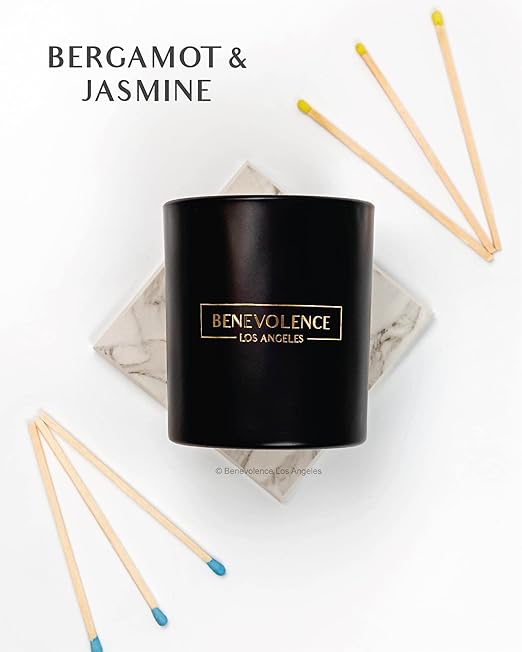 Benevolence LA Candles Bergamot & Jasmine Scented Candle - Image 2