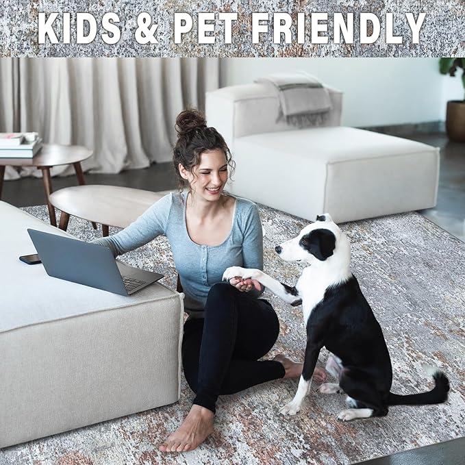 Rugs for Living Room: Large Machine Washable Area Rug 8x10 - Image 2