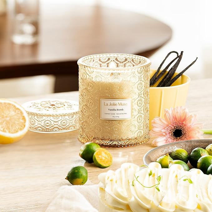 LA JOLIE MUSE Vanilla Candle, Scented Candle Gifts for Men&Women - Image 2