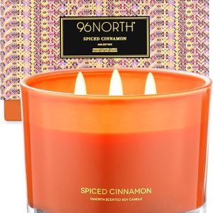 Luxury Spiced Cinnamon Candle Large 3 Wick Jar Candle Up to 50 Hours